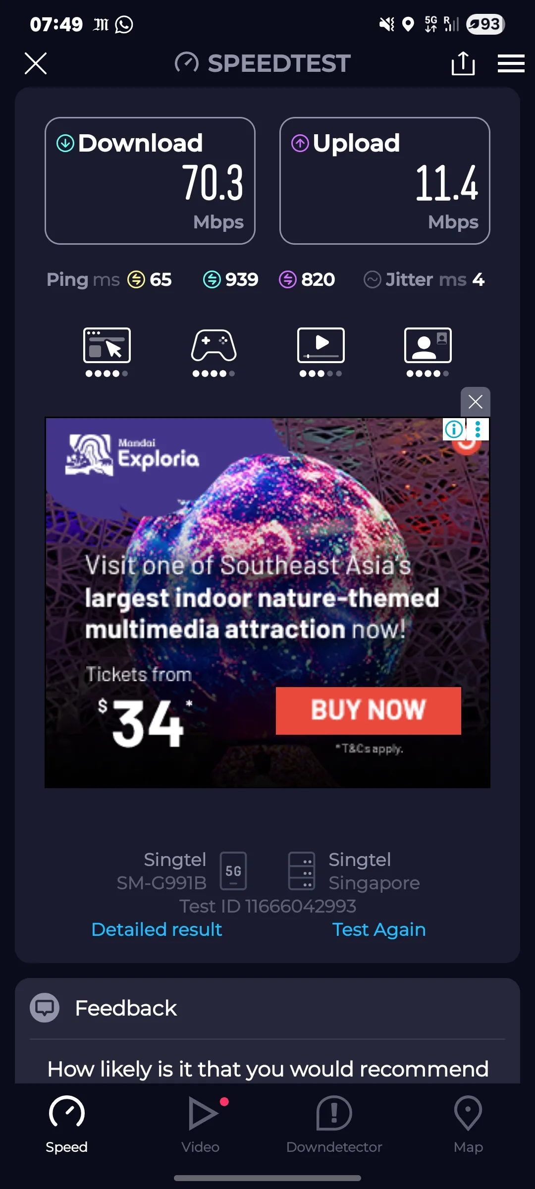 Capture du test de débit Phuket Andaman Sea