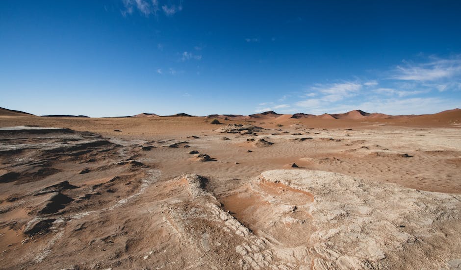 Paysage désert Namib Namibie — couverture réseau MTC